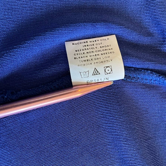 DRAPER'S & DAMON'S Size PL Blue Open Jacket Slinky Knit Travel Embellished - Picture 7 of 9